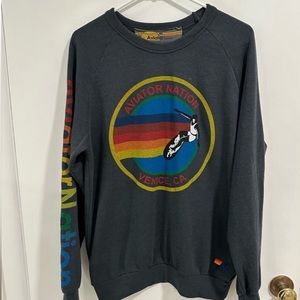 Aviator Nation Charcoal Crewneck size medium so soft sweatshirt pullover unisex